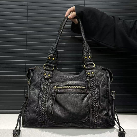 Braided Slouchy Shoulder Bag