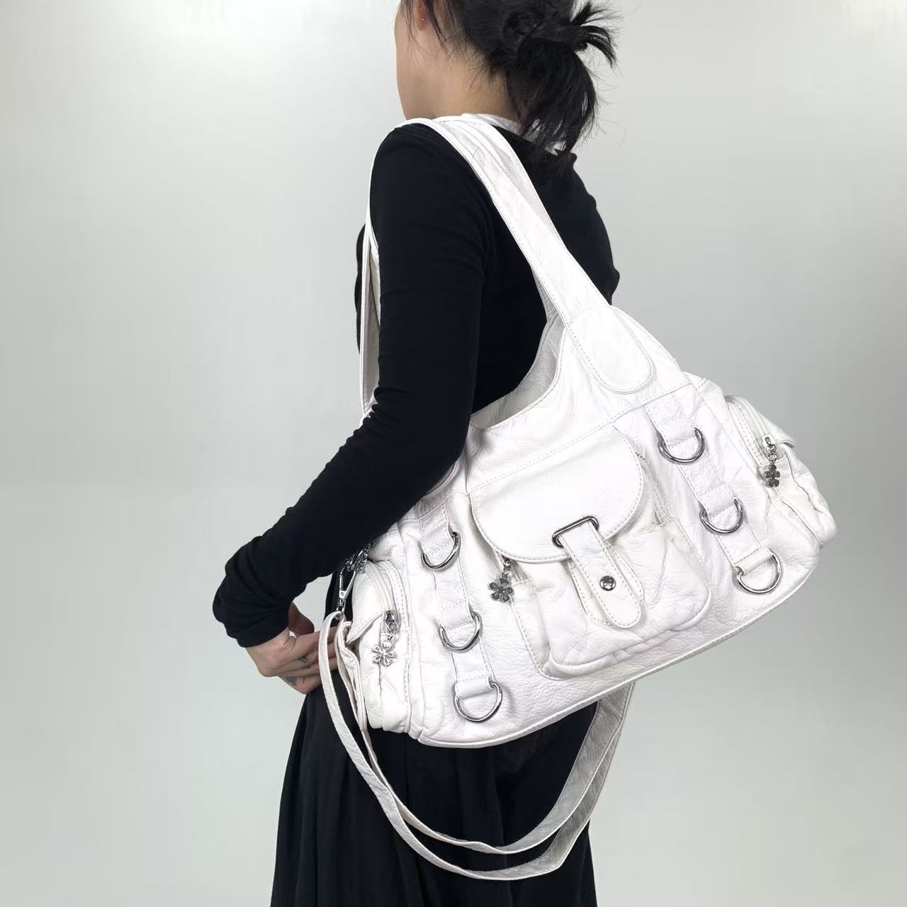 Hardware Shoulder Tote Bag