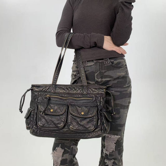 Slouchy Multi Pocket Shoulder Bag