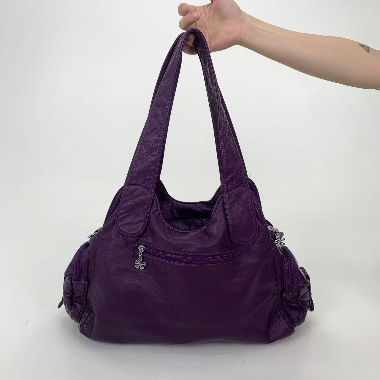 Hardware Shoulder Tote Bag