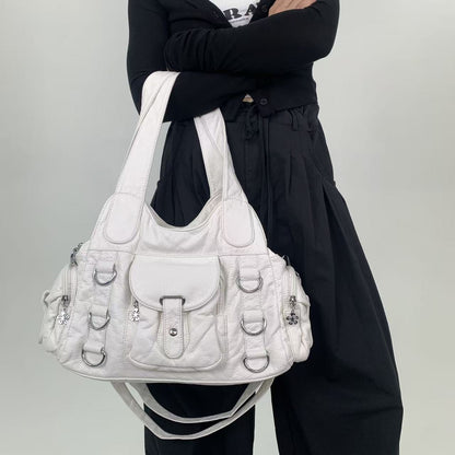 Hardware Shoulder Tote Bag