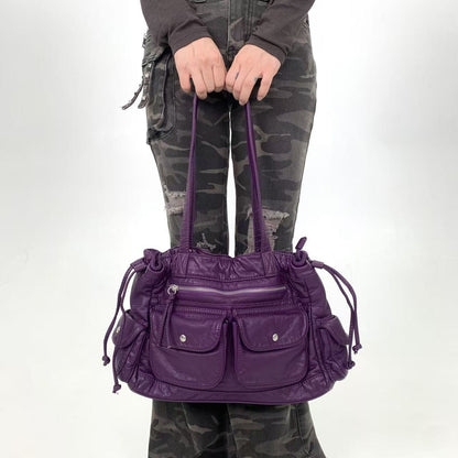 Slouchy Multi Pocket Shoulder Bag