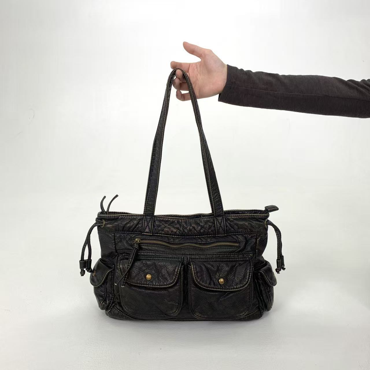 Slouchy Multi Pocket Shoulder Bag