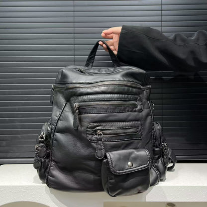 Multi Pocket Washed Backpack