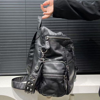 Multi Pocket Washed Backpack