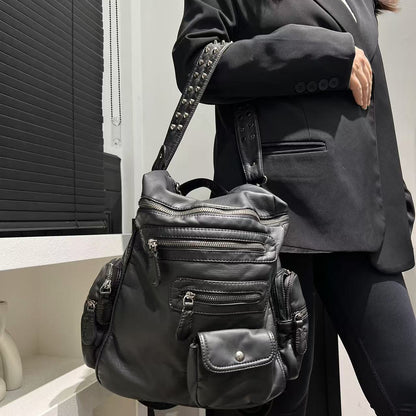 Multi Pocket Washed Backpack