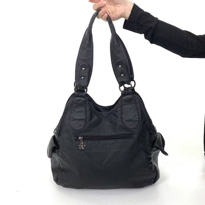 Pleated Multi Pocket Shoulder Bag