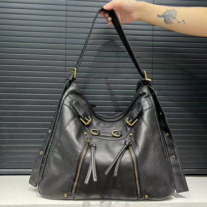Distressed Shoulder Tote Bag