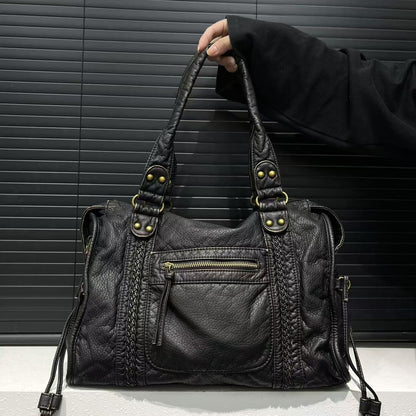 Braided Slouchy Shoulder Bag