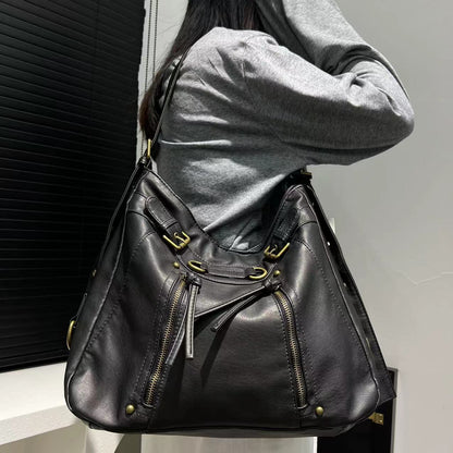Distressed Shoulder Tote Bag