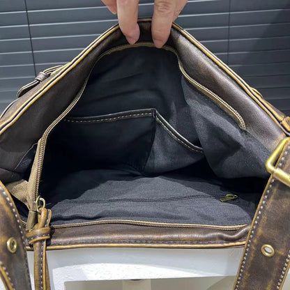 Distressed Shoulder Tote Bag