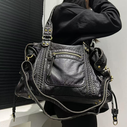 Braided Slouchy Shoulder Bag