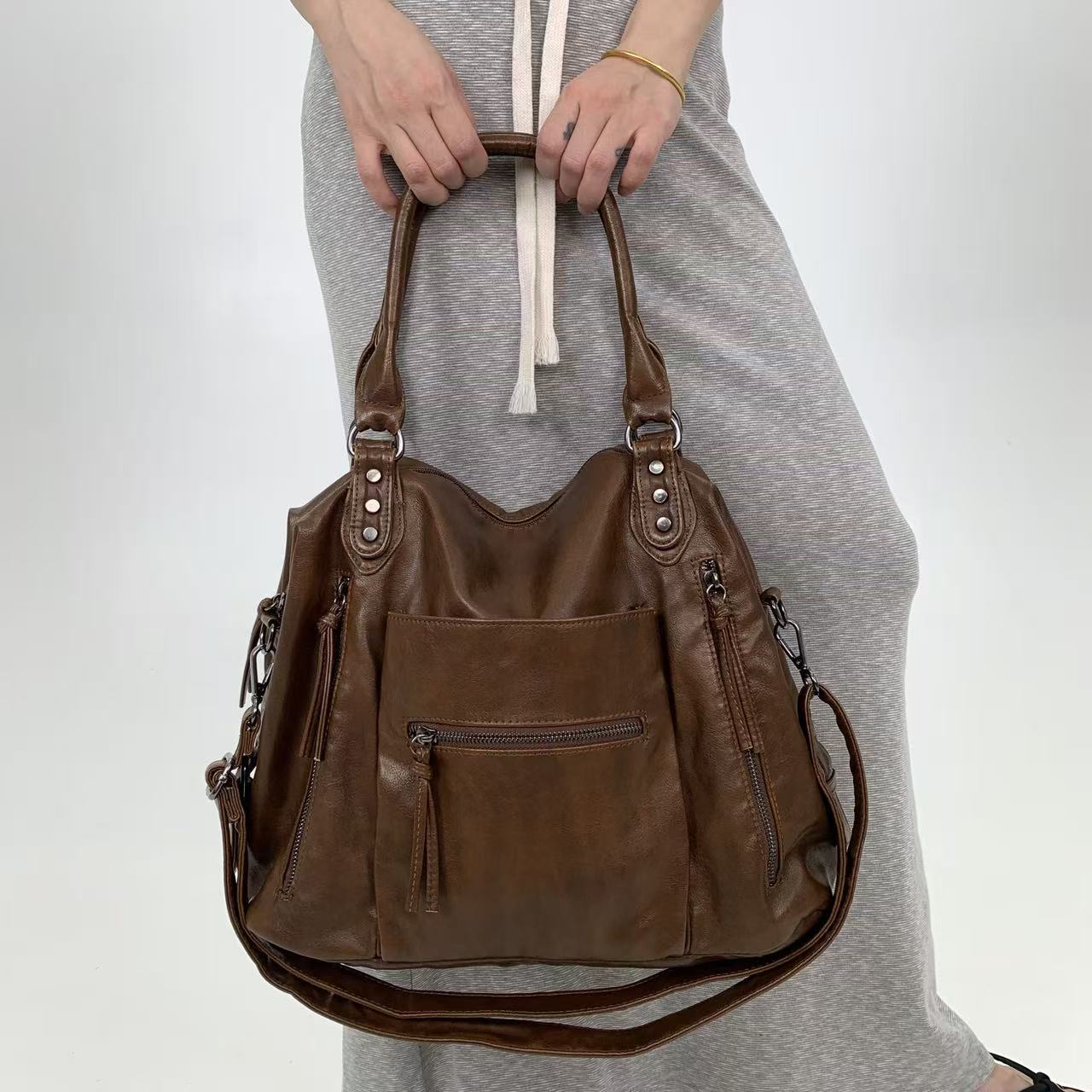 Large Washed Tote Bag