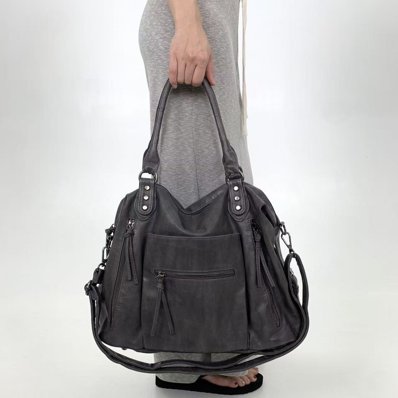 Large Washed Tote Bag