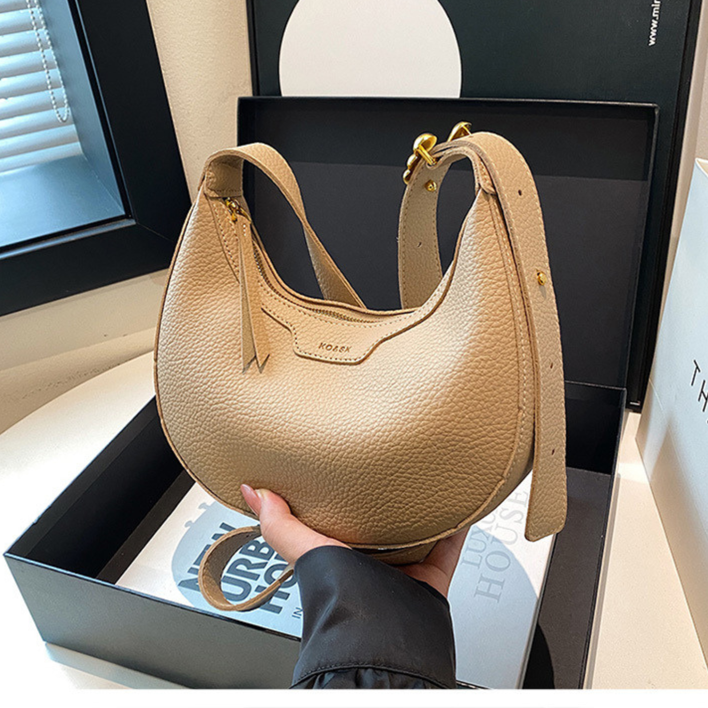 Minimalist Crescent Shoulder Bag