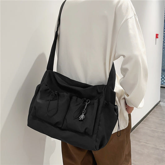 Minimalist Nylon Messenger Bag