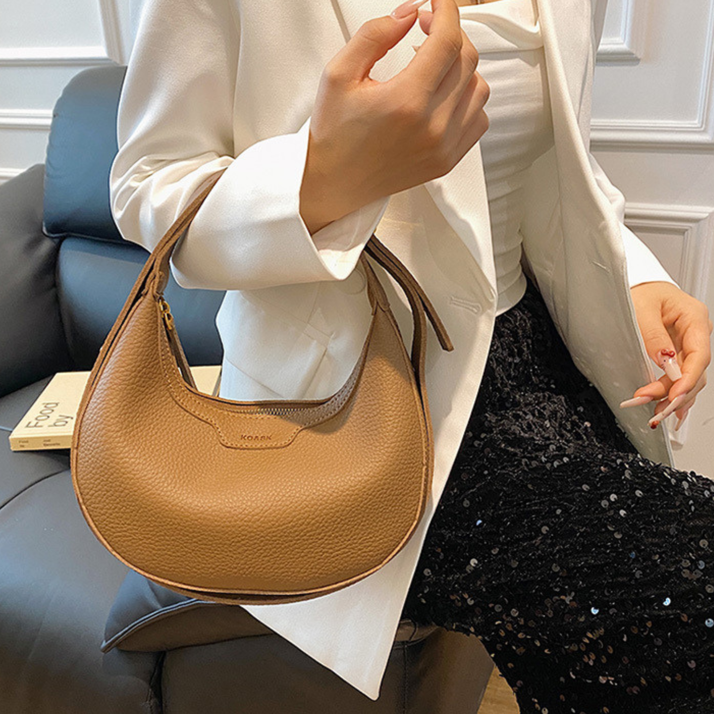 Minimalist Crescent Shoulder Bag