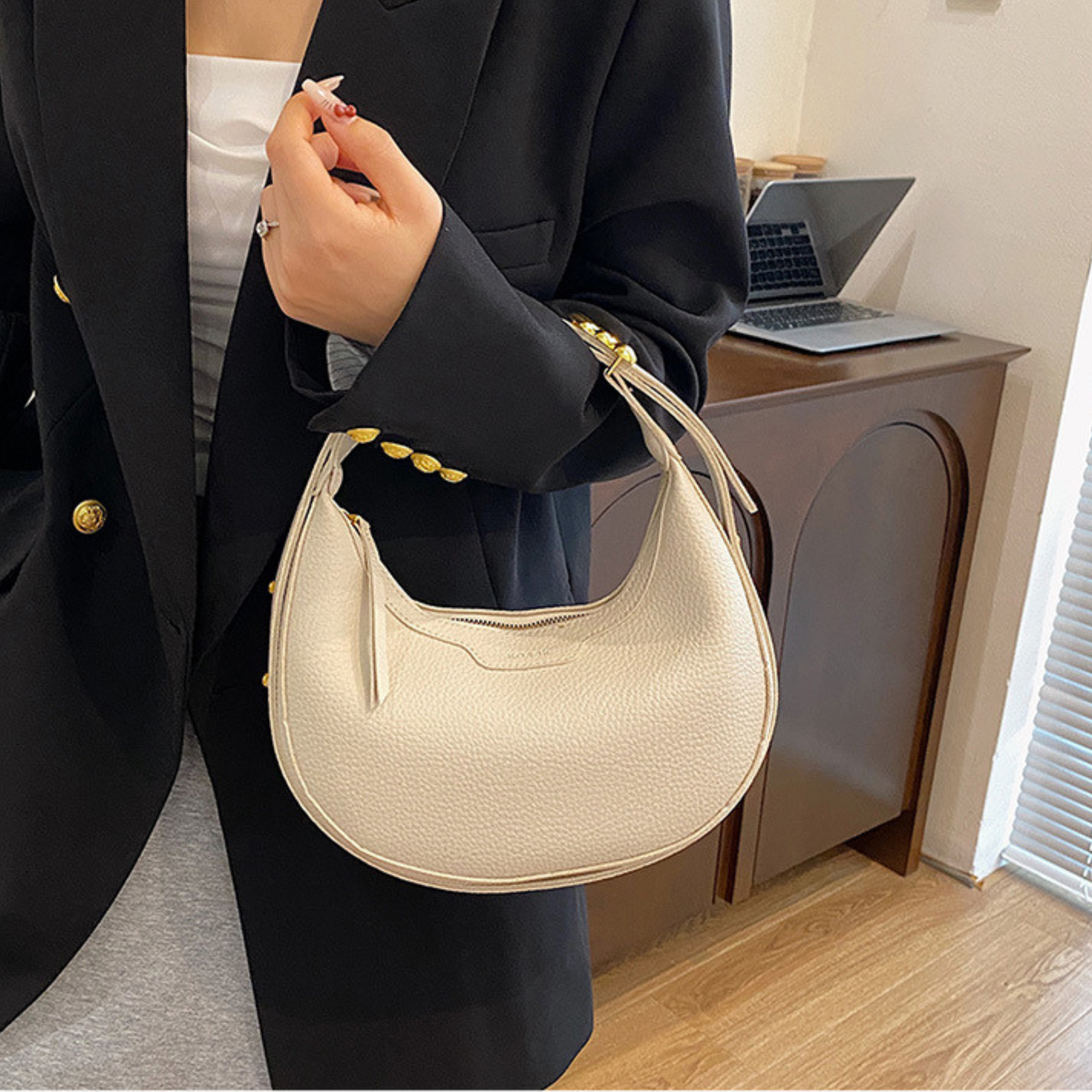 Minimalist Crescent Shoulder Bag