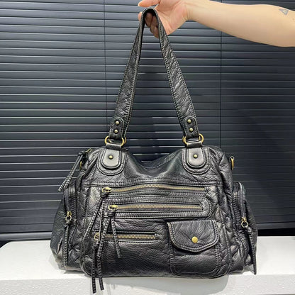 Studded Multi Pocket Tote Bag