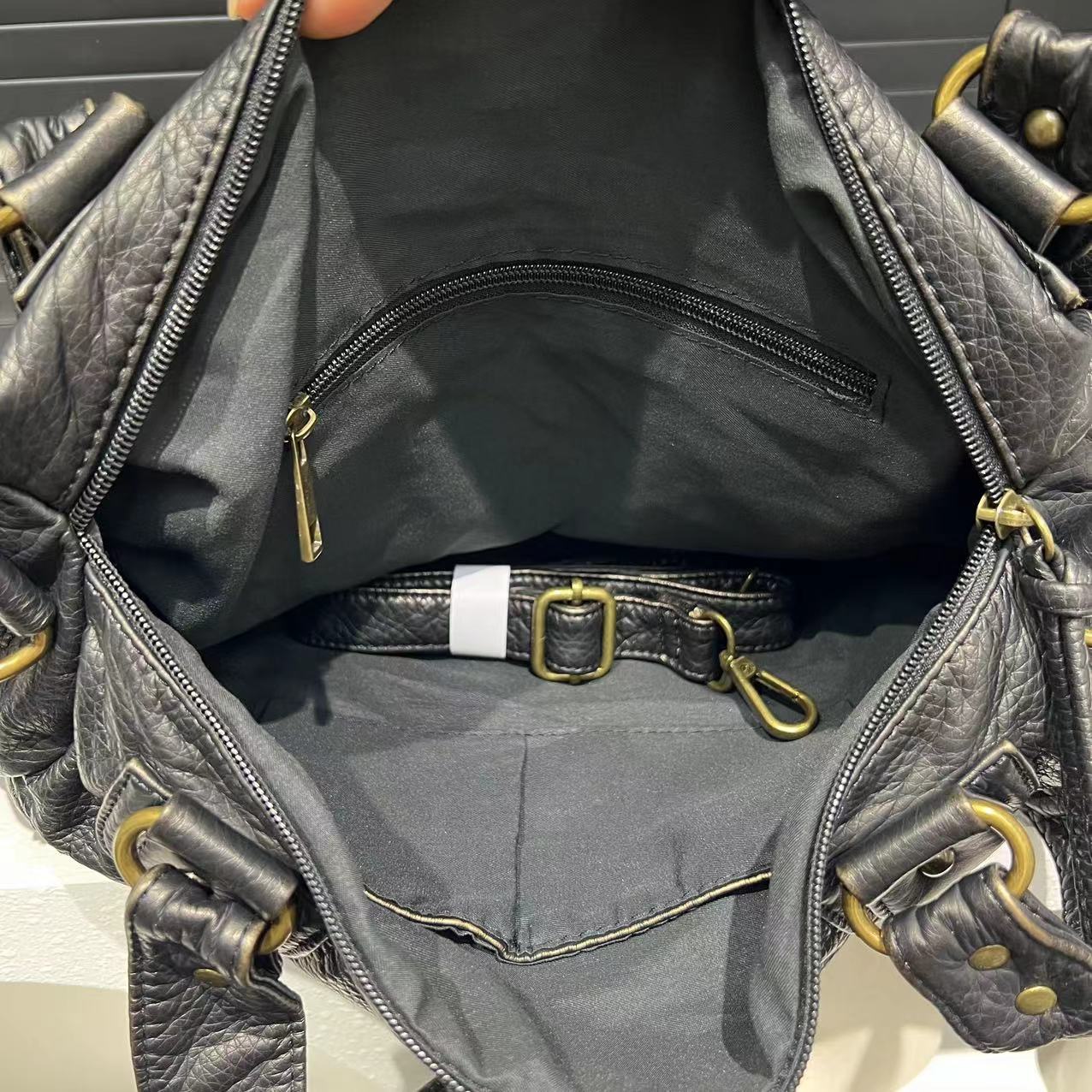 Studded Multi Pocket Tote Bag