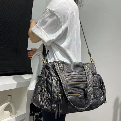 Studded Multi Pocket Tote Bag