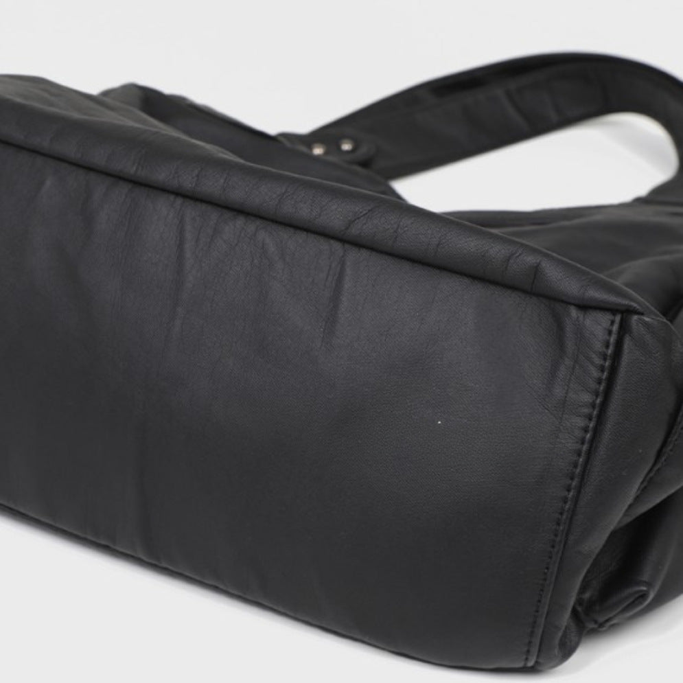 Multi Pocket Vegan Leather Tote Bag